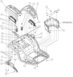 Fender Diagram and Parts List for XT1-GT50KH (14BQA3CQ010)(2021) Cub Cadet Lawn Tractor
